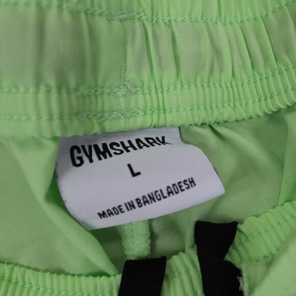 Gymshark Shorts Mens Size L Neon Bali Green Athletic Gym Workout Sport Stripe 7" - Picture 3 of 4